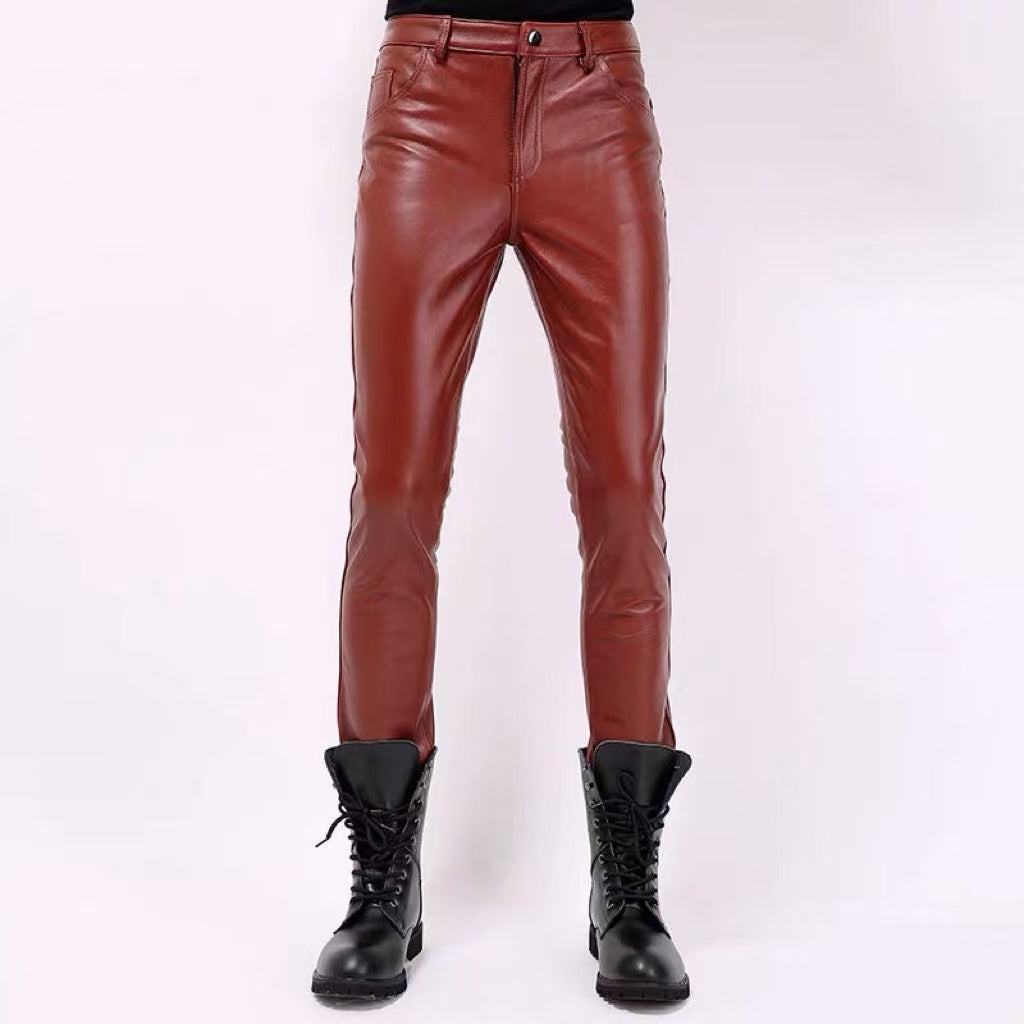 Men's sheep leather pants trousers motorcycle spring-automn comfortable cool pant N3 - YZ Lether