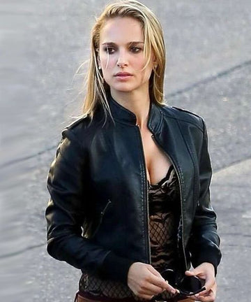 Natalie Portman leather jacket