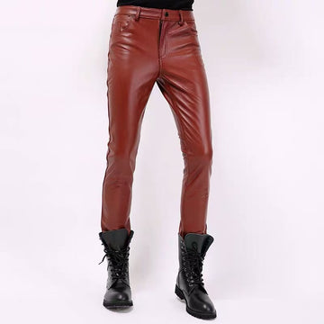 Men's sheep leather pants trousers motorcycle spring-automn comfortable cool pant N3 - YZ Lether