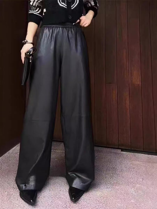 Women's sheep leather pants trousers chill spring-automn comfortable pants