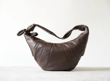 Leather Women's lamb's horn shape bag handbage genuine leather women's bag