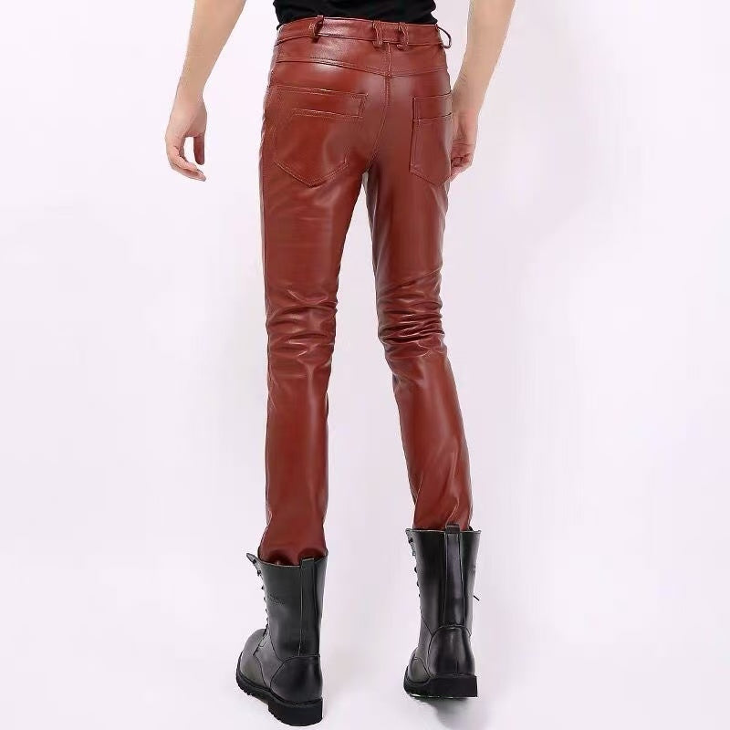 Men's sheep leather pants trousers motorcycle spring-automn comfortable cool pant N3 - YZ Lether