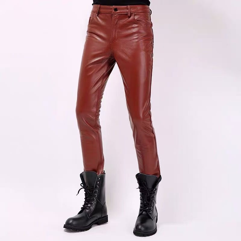 Men's sheep leather pants trousers motorcycle spring-automn comfortable cool pant N3 - YZ Lether